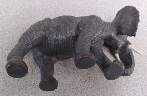 Vintage AAA Elephant Figure PVC Solid Rubber 6" long 3-1/2" tall - Picture 6 of 11