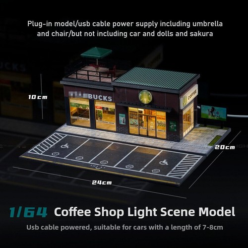 1/64 Diorama Diecast Garage Model LED Parking Lot Scene Display Model AU Stock - Picture 21 of 191