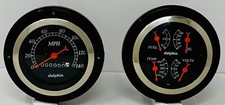 1937 1938 1939 Ford Car 2 Gauge Dash Panel Quad Style Insert Set
