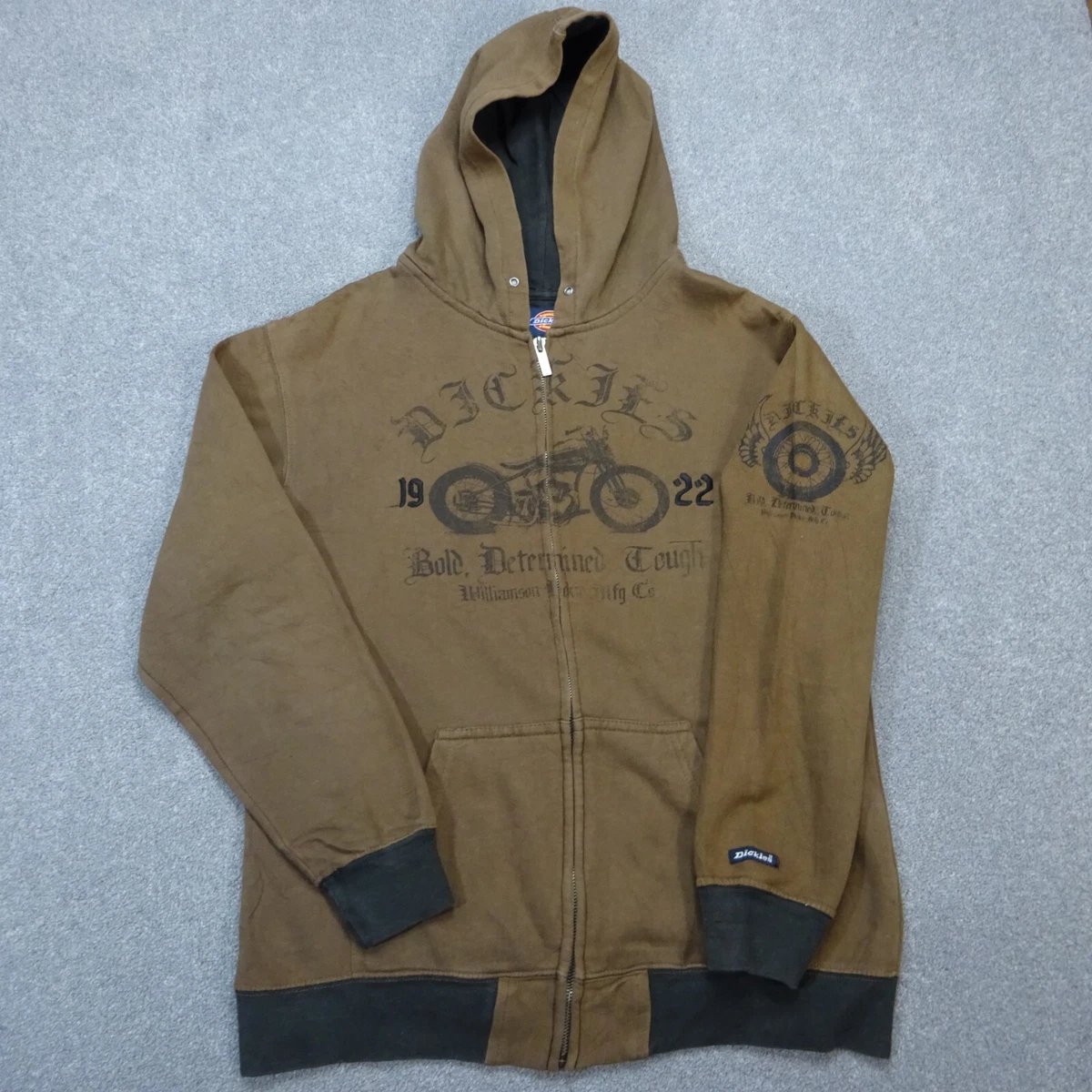 Dickies Jumper Womens Extra Large Brown Motorbike Motorcycle Zip