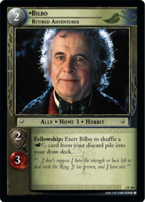 4x  Bilbo Baggins, Retired Adventurer - 1R284 Near Mint Fellowship of the Rings