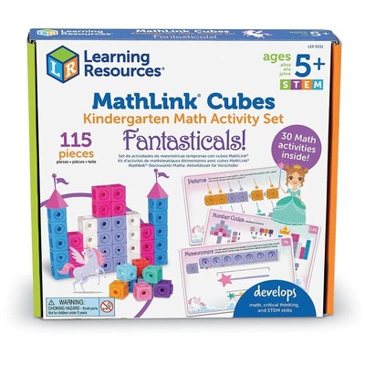 Learning Resources Math Link Cubes play and Activity Set  115 Piece  Age 5+
