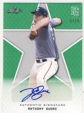 ANTHONY TONKO SUSAC 2020 Leaf Perfect Game PG Green AUTO /10 RANGERS