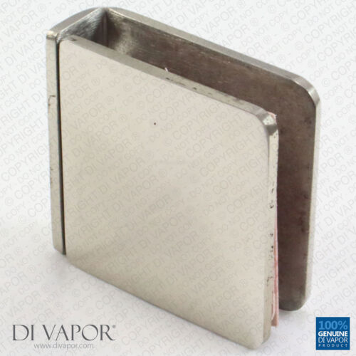 Support de pince en verre Di Vapor pour panneau de douche ou balustrade | Acier inoxydable | - Photo 1 sur 8