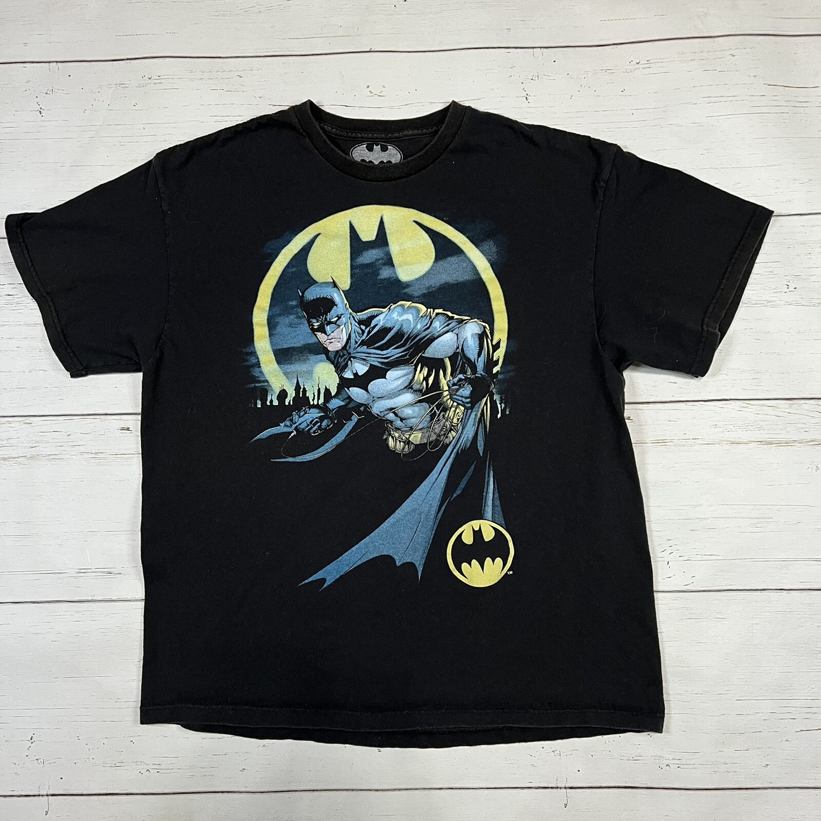 DC Comics Batman Graphic T Shirt Mens Size XL Black - Gem