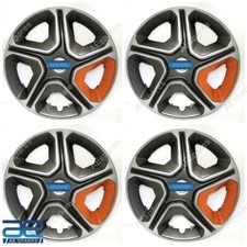4 Pcs New Wheel Hub Caps Cover Plastic Grey Silver Orange 12-16 For Cars S2u