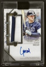 CURTIS MEAD 2024 TOPPS TRANSCENDENT ROOKIE SHOWCASE PATCH AUTO 5/5 RAYS RSPA-CM2