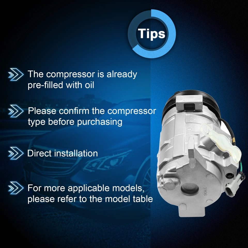 Compresor de aire acondicionado para Chevrolet Express GMC Savana 2006-2012 2013 2014 20880831 Foto 4 de 4