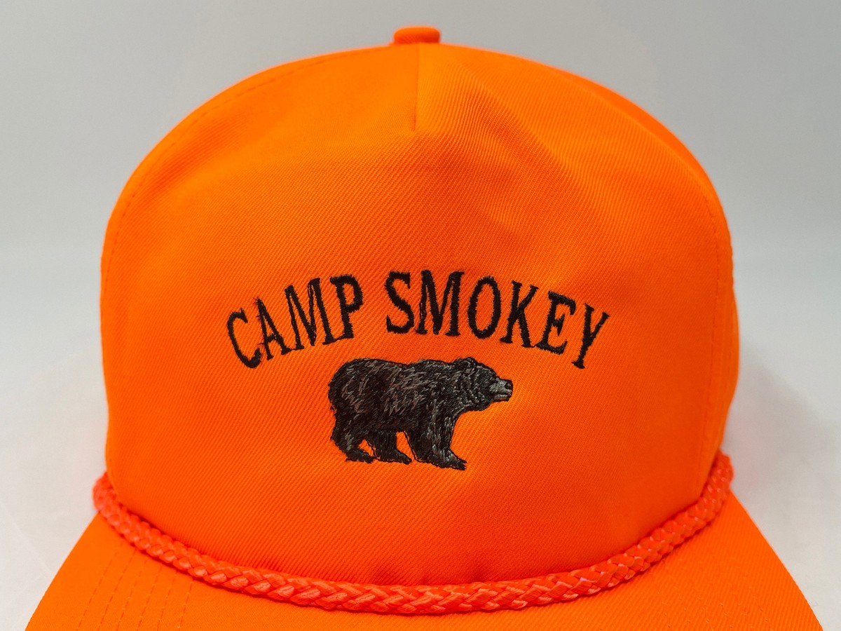 帽子 REFLEXION CAP(95 NEON CLASSIC CAMP) Vintage Camp Smokey Hat 90s Snapback Cap Neon Blaze Orange