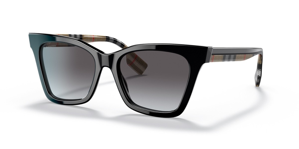 BURBERRY BE4346 Vintage Check Irregular Sunglasses 53mm  display picture 1
