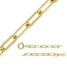 14K Gold Filled Paperclip Chain Necklace 2.5mm w/ Spring Ring Clasp 16 18 Inches