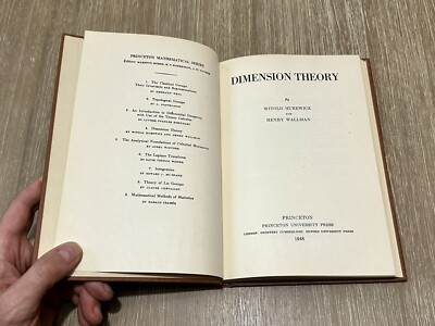 Dimension Theory by Witold Hurewicz & Henry Wallman 1948 HC