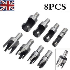 8 Pcs Wood Plug Hole Cutter Set Dowel Maker Cutting Tools 6/10/13/16mm UK