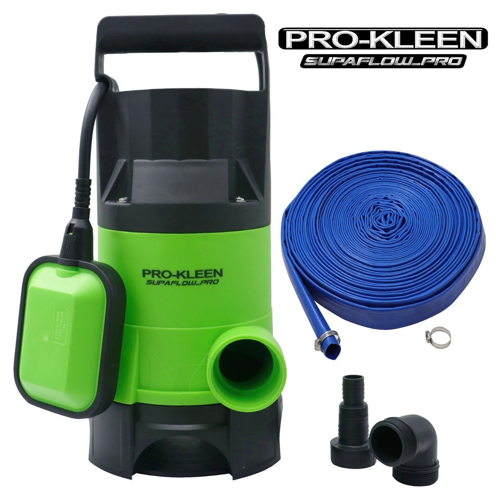 Pro-Kleen Yellow Submersible Water Pump 750W Electric, 14000L/H, 25M Layflat Hose For Clean Or Dirty Water With Float Switch, 10M Power Cable - For Floods, Pools, Gardens, Ponds, Hot Tubs - Image 3