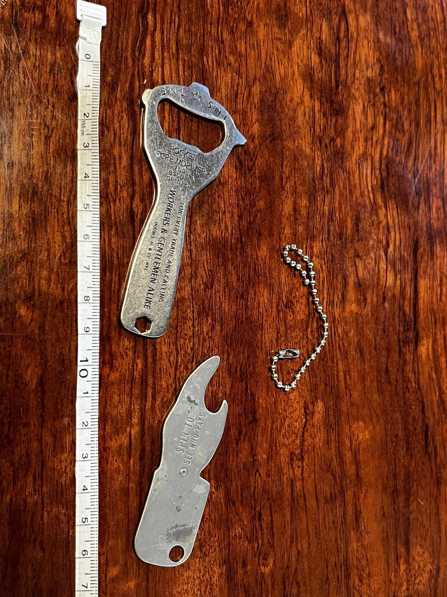 RRL Key Ring Holder Lot Of 2 Metal Bottle Opener Spinner | eBay