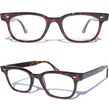CLEAR LENS GLASSES Retro Vintage Inspired Eyeglasses Nerd Style Tortoise