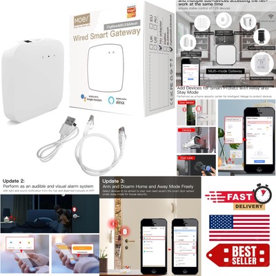 Compact ZigBee 3.0 & Bluetooth Hub for Smart Life App - Voice & Remote Control