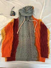 Camp High Northern Lights Cable Knit Hoodie