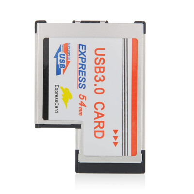 Express Card 54mm A USB 3.0 X 2 Porte Expresscard PCI-e A USB 30 X 2 Porte Expresscard Pci E A Usb Adattatore Convertitore Per Notebook Portatile - Foto 2