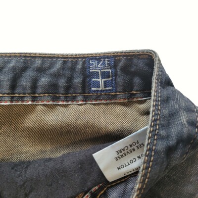 Division E D-98 DAKTORA Men's Jeans 32x34 Black Cotton SLIM NWT