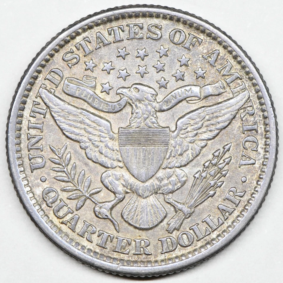 1899 barber quarter in an uncirculated high grade with beautiful toning - Image 4 of 4
