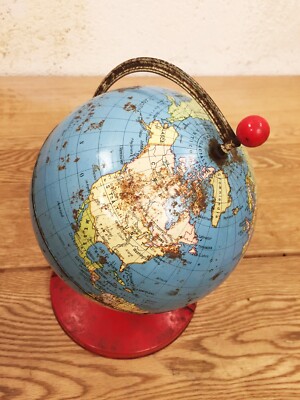 Sottobicchieri Vintage Con Mappamondo #2: Set Da 4 Pezzi, Quadrati 9x9 Cm, Finitura Lucida Su Pannello Rigido. Design Esclusivo Gift Base, Idea Regalo Originale. - 3