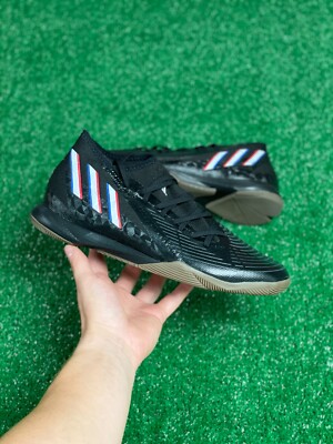 Adidas Predator Edge.3 Indoor Low Mens Football Shoes Black GX0020 NEW Size 12