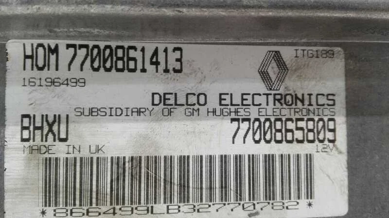 7700865809 centralina motore per RENAULT 19 I 1.4 CAT (B C532) 1989 24146 445341 - Immagine 2 di 4