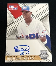 2019 Panini Elite Extra Edition Rikelvin De Castro #111 Auto Toronto Blue Jays