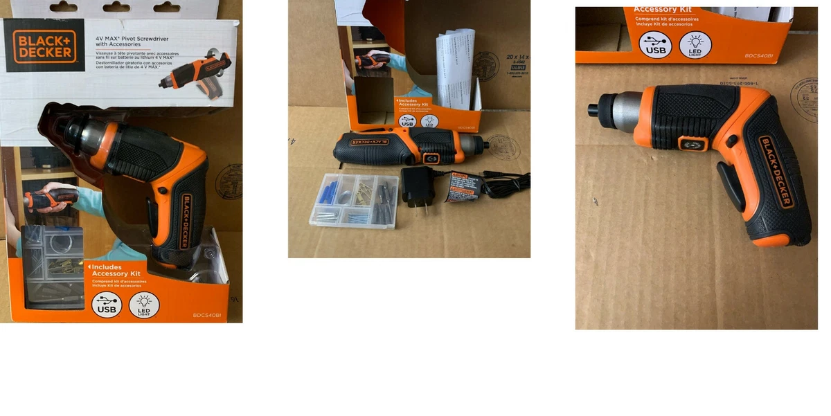 BLACK DECKER 4 Volt Max 1 4 in Cordless Screwdriver 1 Battery