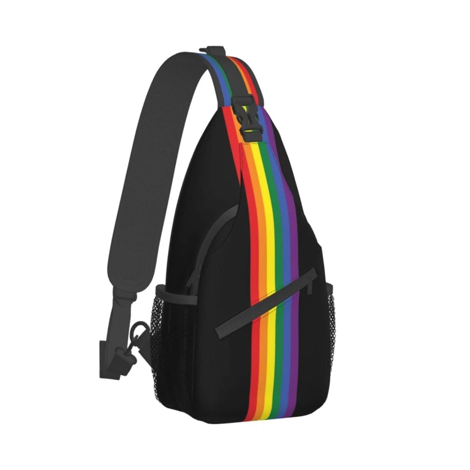 Retro Arco Iris LGBT Orgullo Bolso Bandolera Lgbt Bandolera Pecho... Foto 2 de 4