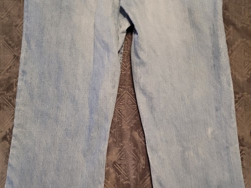 Abercrombie Fitch Q892 Light Wash Jeans Men Boot Cut Size 33x32 Distressed Worn - Picture 17 of 18