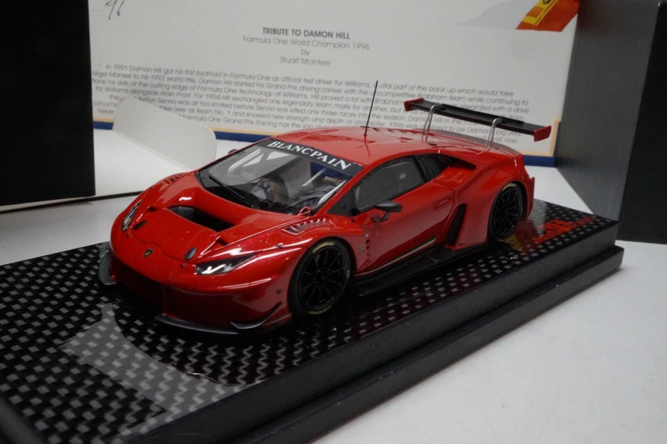 COLECCIÓN MR - LAMBORGHINI HURACAN GT3 - ROJO METALIZADO - COCHE MODELO ESCALA 1:43 Foto 2 de 4