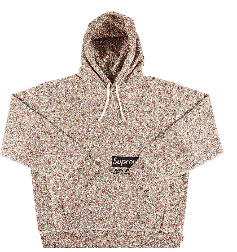 Sweat shirt à capuche Supreme x Junya Watanabe x Comme des Garçons MAN « Fleurs roses
