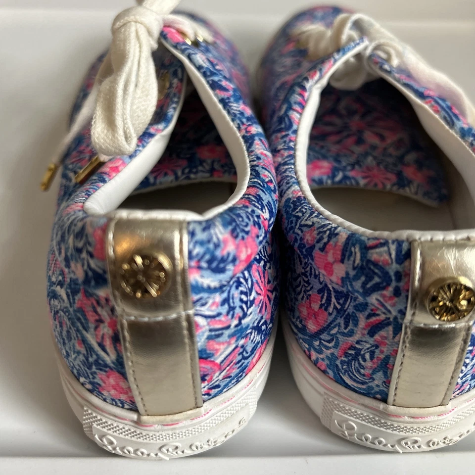 Zapatillas deportivas LILLY PULITZER Abigail con cordones azules Peri Takin It Easy 8M Foto 4 de 4