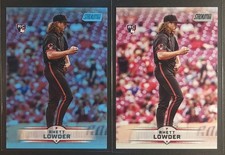 2025 Topps Stadium Club Rhett Lowder Reds Lot of 2 Rookie Light Blue and Base