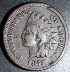 1875 INDIAN HEAD CENT - VG VERY GOOD