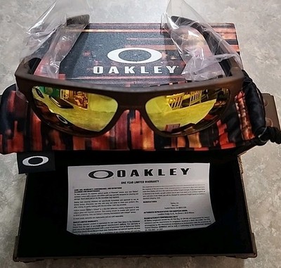 🔥 RARE LE NIB Oakley Breadbox Rust Decay Fire Iridium Polarized
