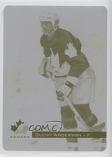 2017 Team Canada Juniors Printing Plate Yellow 1/1 Glenn Anderson #89 HOF a2w