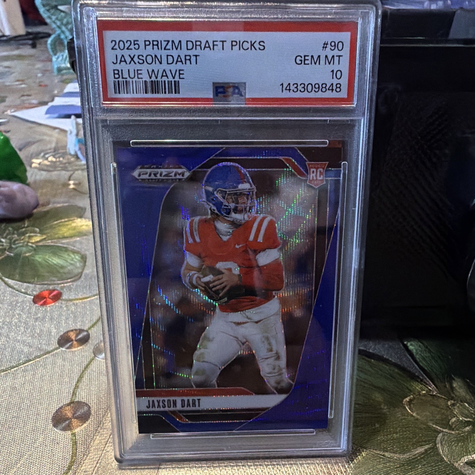Jaxson Dart Panini Prizm Draft Picks #90 Blue Wave