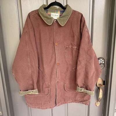 Vtg LL Bean Original Field Coat Men XXLarge Barn Chore Jacket Brown