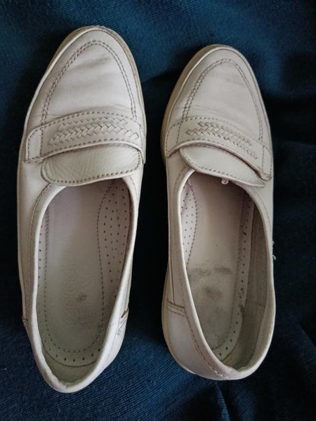 Women Ecco Heels White Leather 40