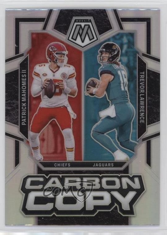 2024 Mosaic Carbon Copy Silver Prizm Patrick Mahomes II Trevor Lawrence 13hf