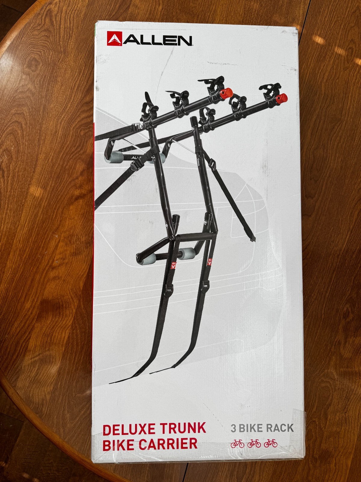 Allen Sports Deluxe 3-Bike Trunk Mounted Bike Rack Carrier, 