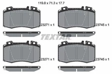 For Textar 2374502 Brake Pad Set, Disc Brake