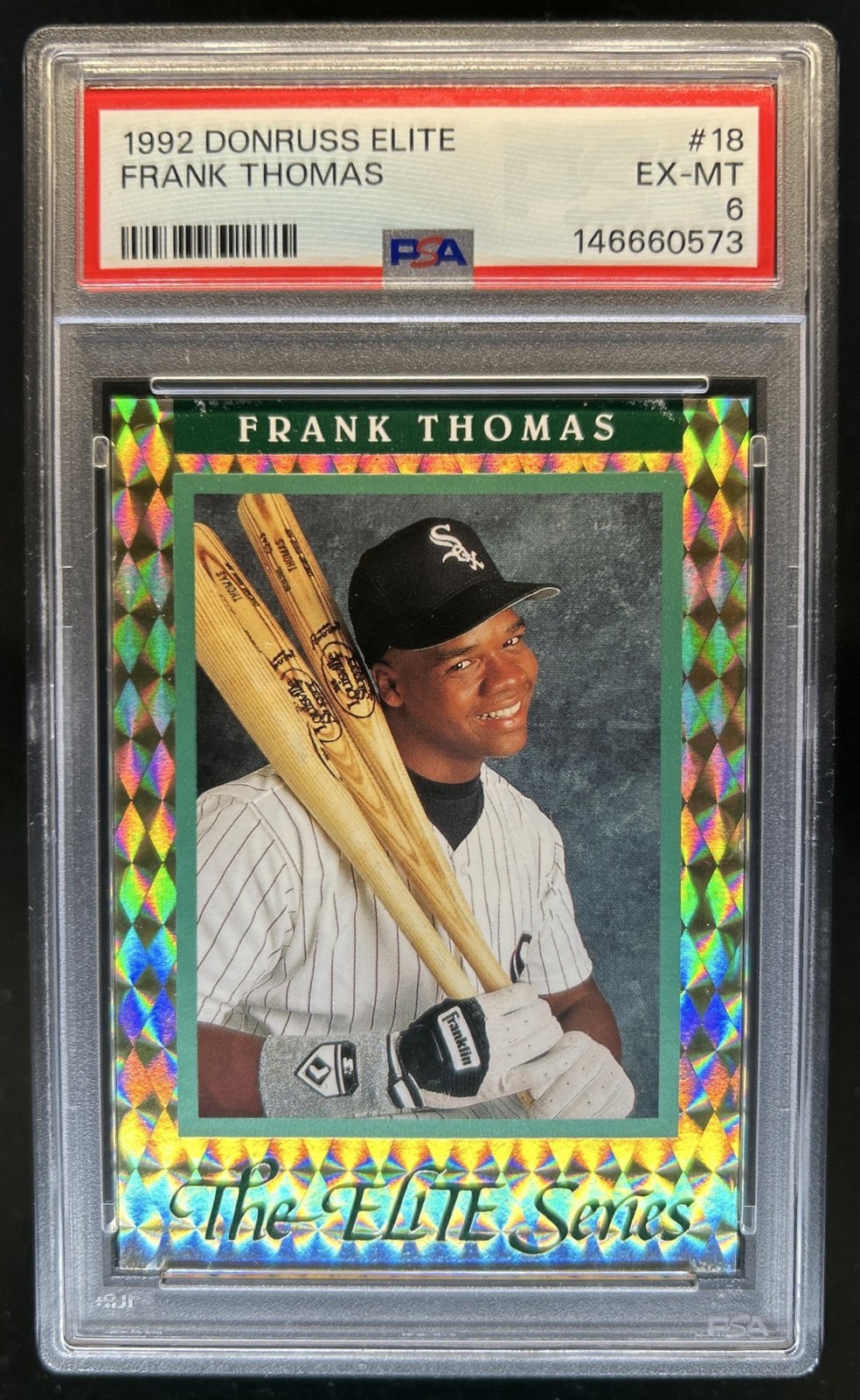 1992 Donruss Frank Thomas The Elite Series #/10000 White Sox PSA 6 view 1