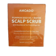 AMOADO Scalp Scrub Pumpkin Seed Oil Scalp Exfoliator With Biotin & Rosemary S...