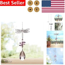 Pink Crystal Suncatcher Dragonfly Ornament for Window Hanging Rainbow Maker Gift