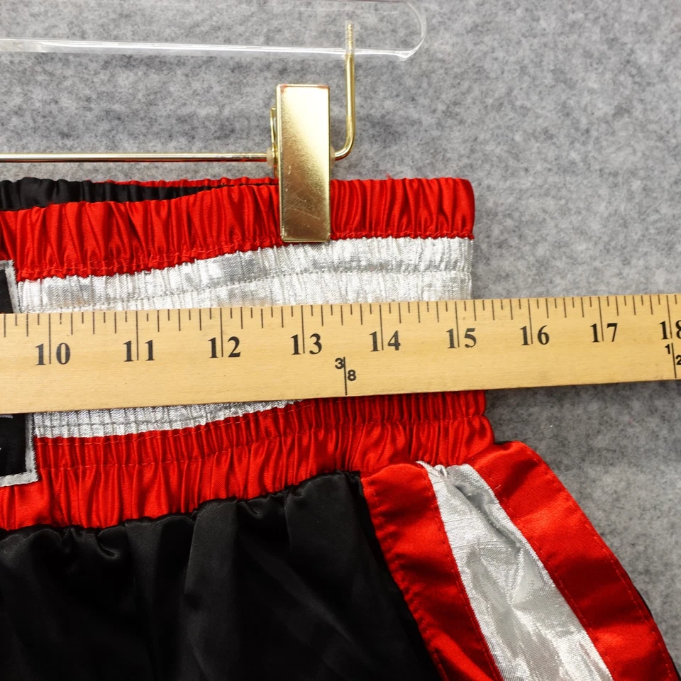 Muay Thai Shorts Mens LARGE Black Red MMA Boxing Kickboxing Trunks REVGEAR 30x3 - Image 4 of 4