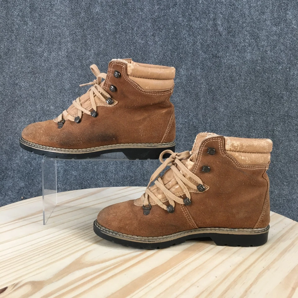 Botas Cougar Rangers para mujer 8M botín al tobillo cuero marrón con cordones informales cómodas Foto 2 de 4